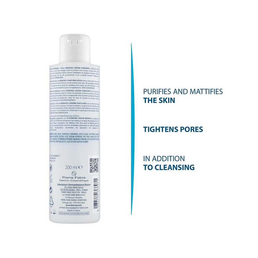 Ducray Keracnyl Loción Purificante Pieles Grasas con Imperfecciones 200ml Ducray Keracnyl Loción Purificante Pieles Grasas con Imperfecciones 200ml