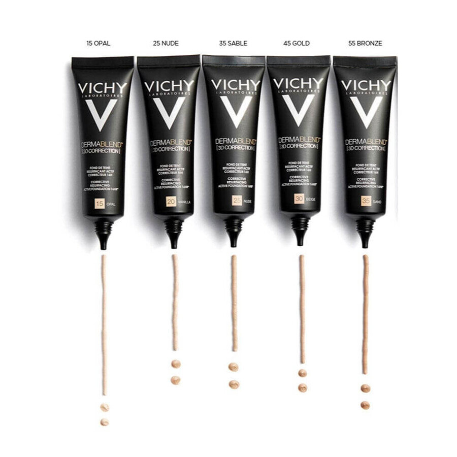 Vichy Dermablend Fond De Teint Couvrant 3d Correction Peaux Acneiques 30ml