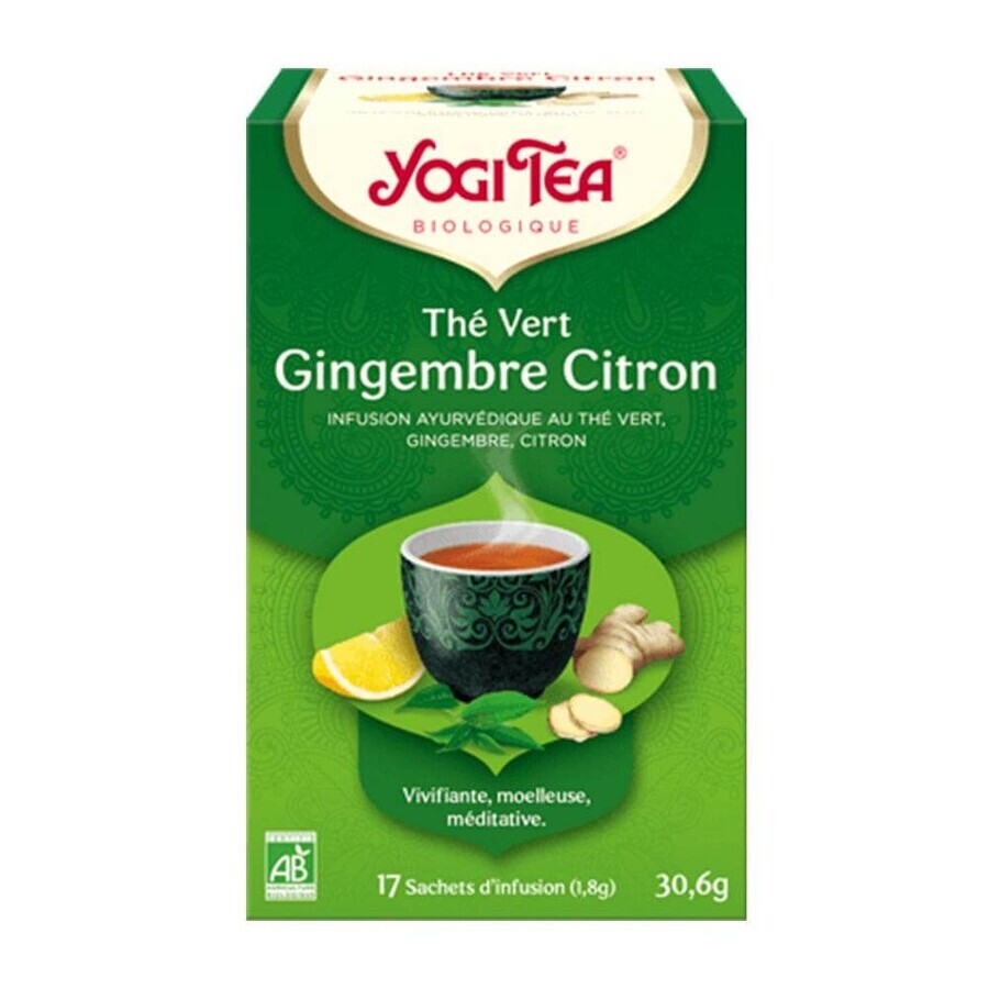 Boutique Yogi Tea The Vert Gingembre Citron Bio 17 Sachets Yogi Tea The Vert Gingembre Citron Bio 17 Sachets