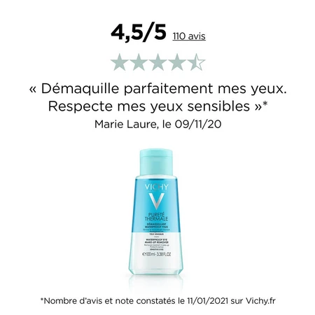 Vichy Purete Thermale Wasserfester Makeup-Entferner für empfindliche Augen 150ml