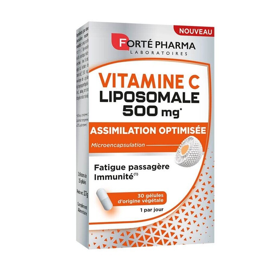 Forté Pharma Liposomal Vitamins C 500 mg Vitality and Fatigue 30 Vegetarian Capsules