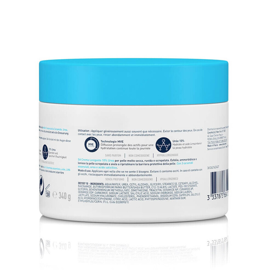 Cerave Body SA Smoothing Cream 10% Uree și acid salicilic Piele uscată 340g