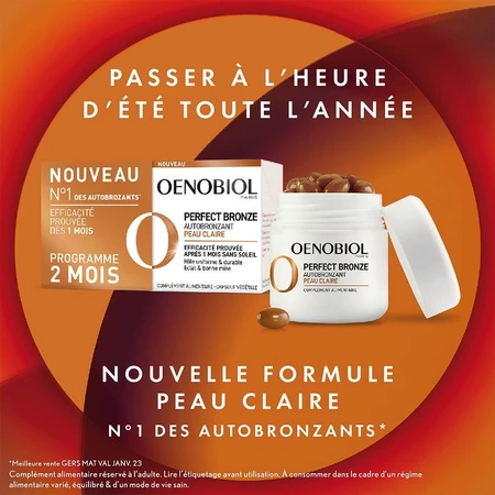 Oenobiol Perfect Bronze Autobronceador Piel Clara 2x30 cápsulas