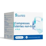 Soineo Sterile 4-layer nonwoven tablets 7.5x7.5 cm x50 bags of 2