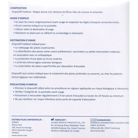 Soineo Steriele 4-lagige vlies tabletten 7,5x7,5 cm x50 zakjes van 2