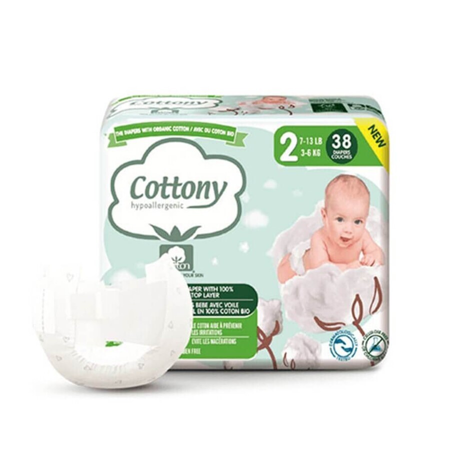 Cottony Pannolini T2 (3-6 Kg) x38