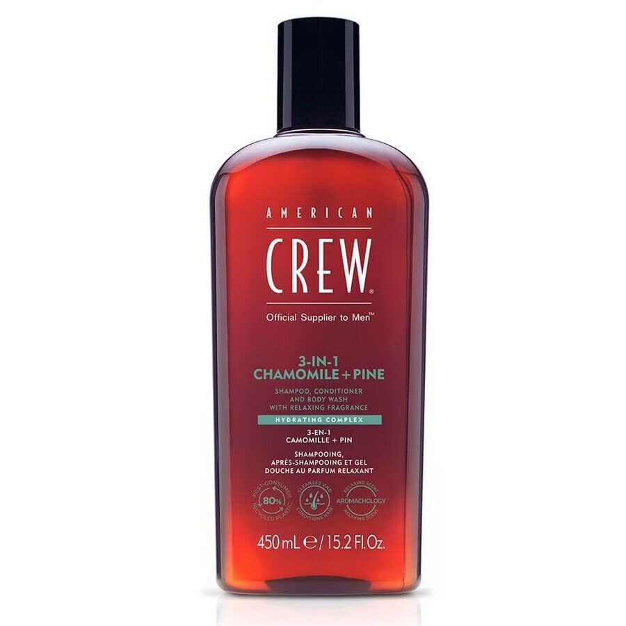 Acquista American Crew Shampoo 3 in 1 Camomilla + Pino 450ml American Crew Shampoo 3 in 1 Camomilla + Pino 450ml