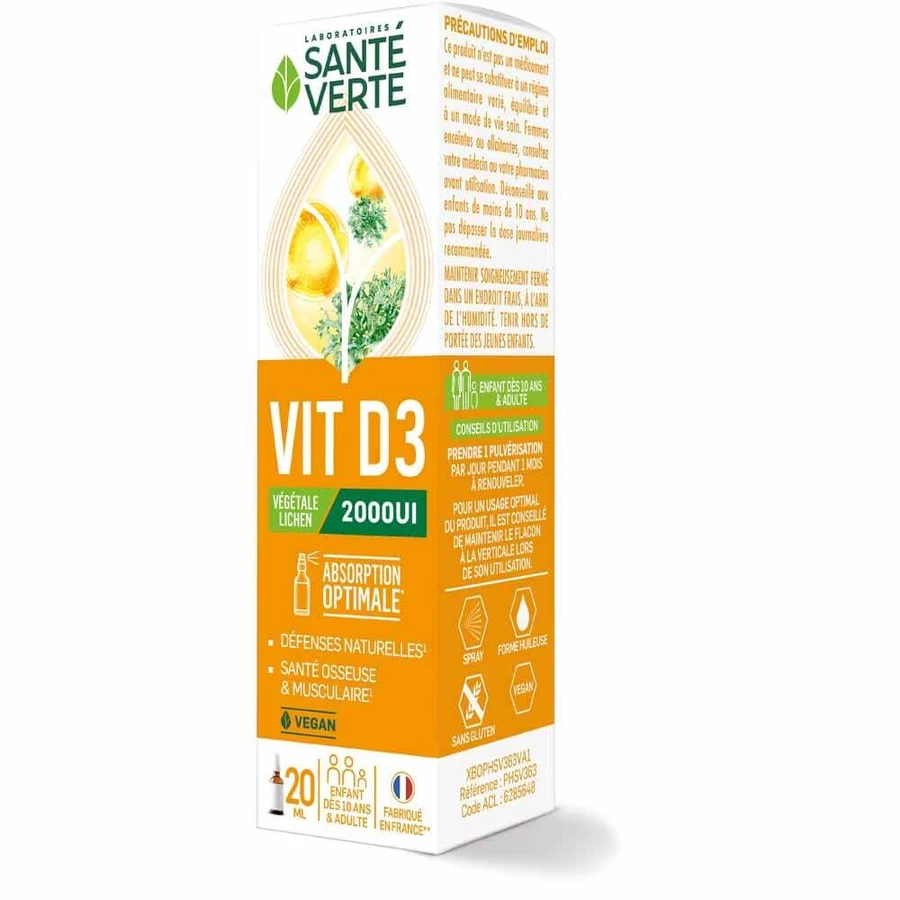 Sante Verte VEGETAL Vitaminas D3 2000IU 20ml