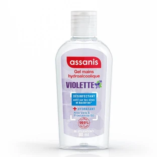 Assanis Pocket Parfumés Gel mains Hydroalcoolique Violette 80ml