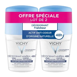 Vichy Deodorant Minéral 48h Roll-on Sensitive or Depilated Skin 2x50ml