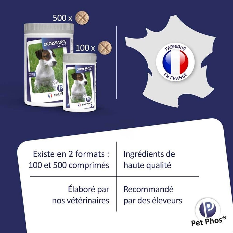 Ceva Pet Phos Growth Ca/P=2 puppy 100 tablets