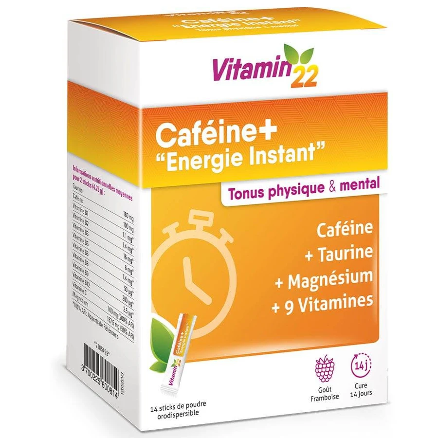Vitamin'22 Caffeine+ Instant Energy 14 sticks