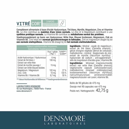 Densmore Vitrecor Plantaardige Formule 90 Gelule