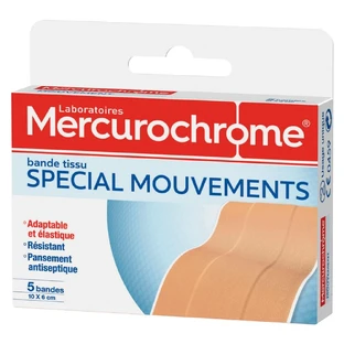 Mercurochrome Special Movements Stoffstreifen 10x6 cm 5 Binden