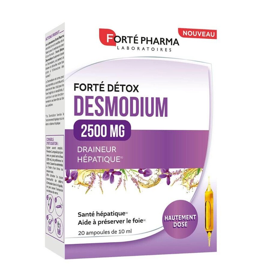 Forté Pharma FortéDétox Desmodium Lever 2500 MG 20 Ampullen