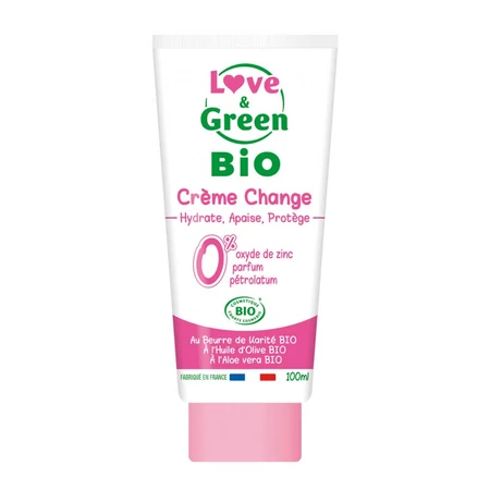 Love&Green Crème change bio Peaux sensibles à réactives 100ml