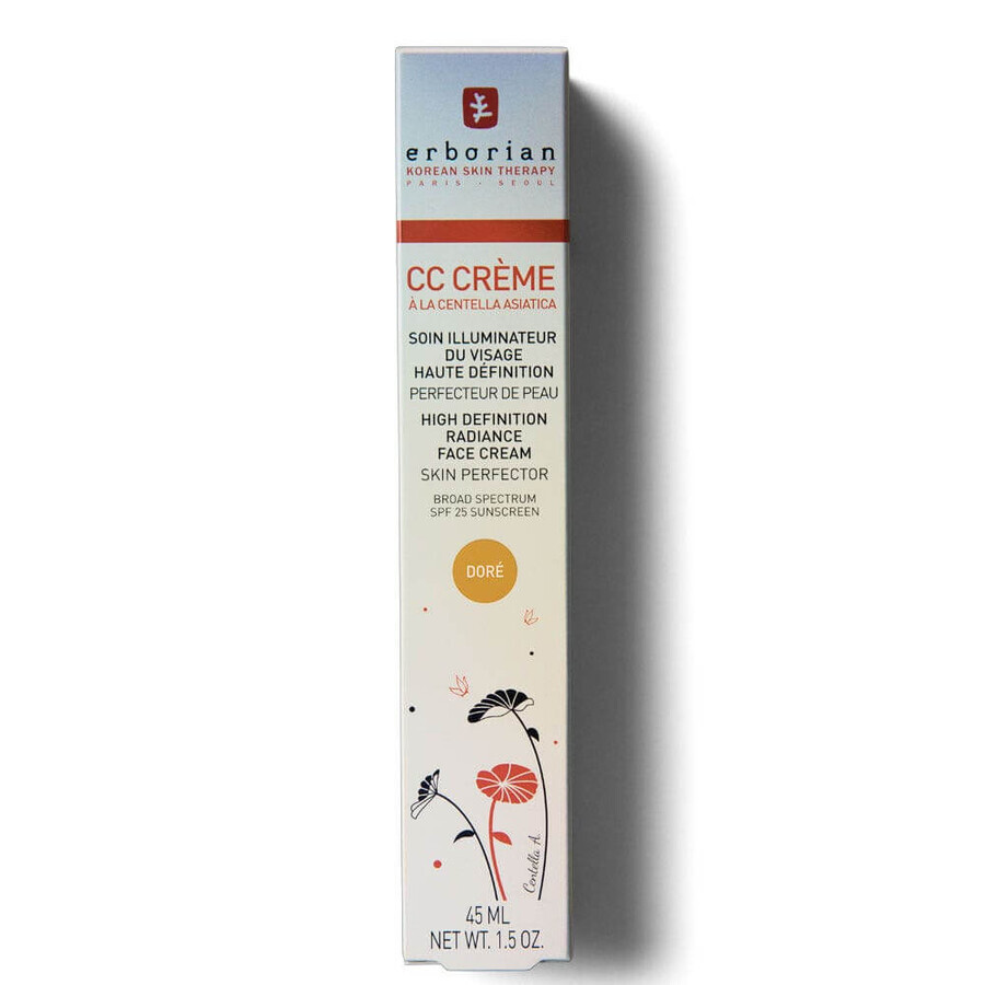 Erborian CC Cream iluminator față SPF25 auriu 45ml