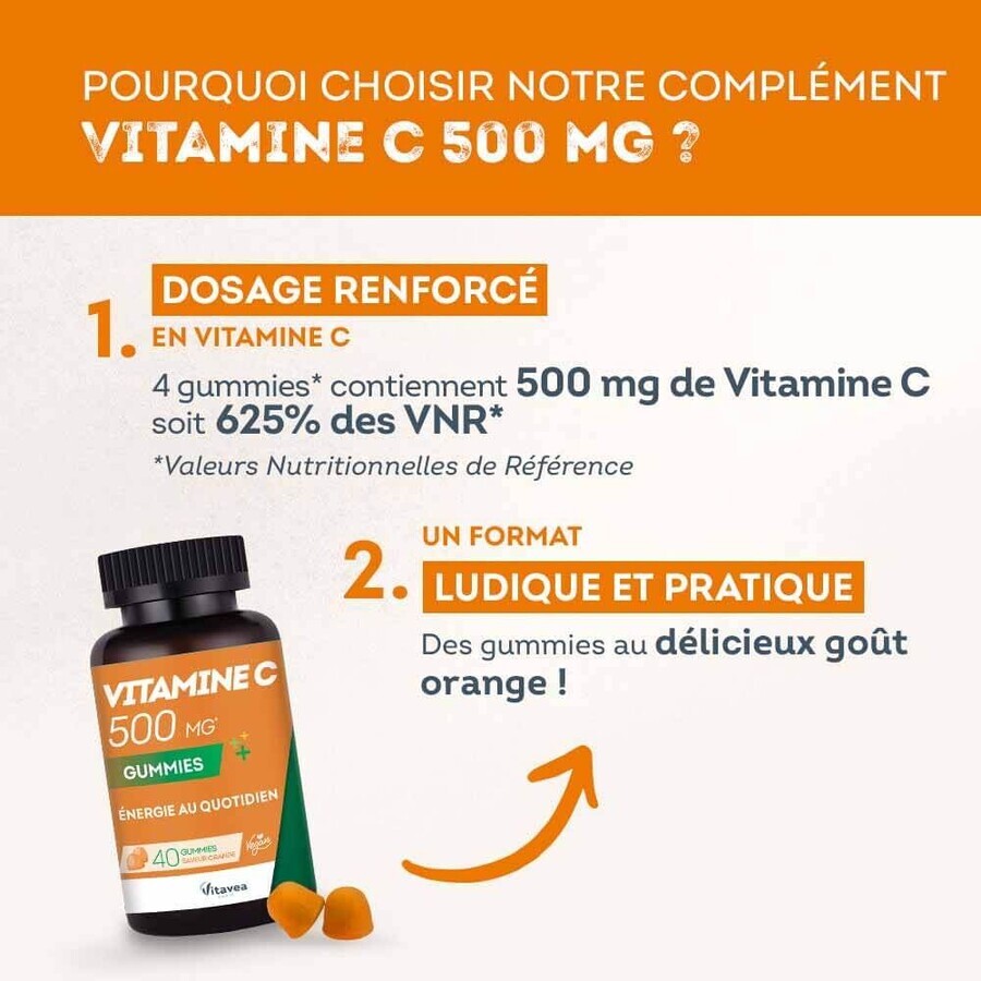 Vitavea Santé Vitamine C 500 mg Tagesenergie 40 Gummibärchen Vitavea Santé Vitamine C 500 mg Tagesenergie 40 Gummibärchen