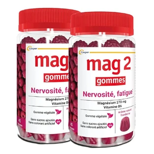 Mag 2 Magnesium + Vitaminen B6 Framboos 2x45 Kauwgom
