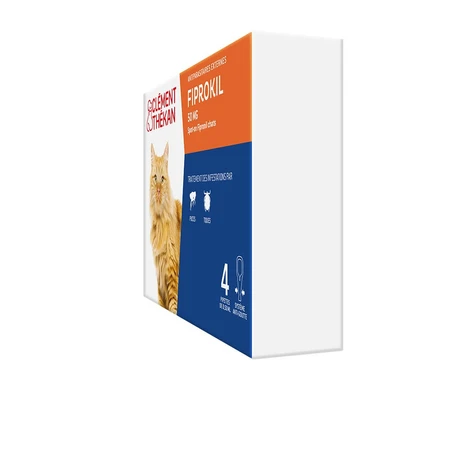 Clement-Thekan Fiprokil Duo repelente de pulgas y garrapatas para gatos de 1-6 kg 0,5 ml x 4 pipetas