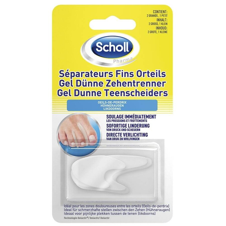 Scholl Separadores de dedos Œils-de-Perdrix x3