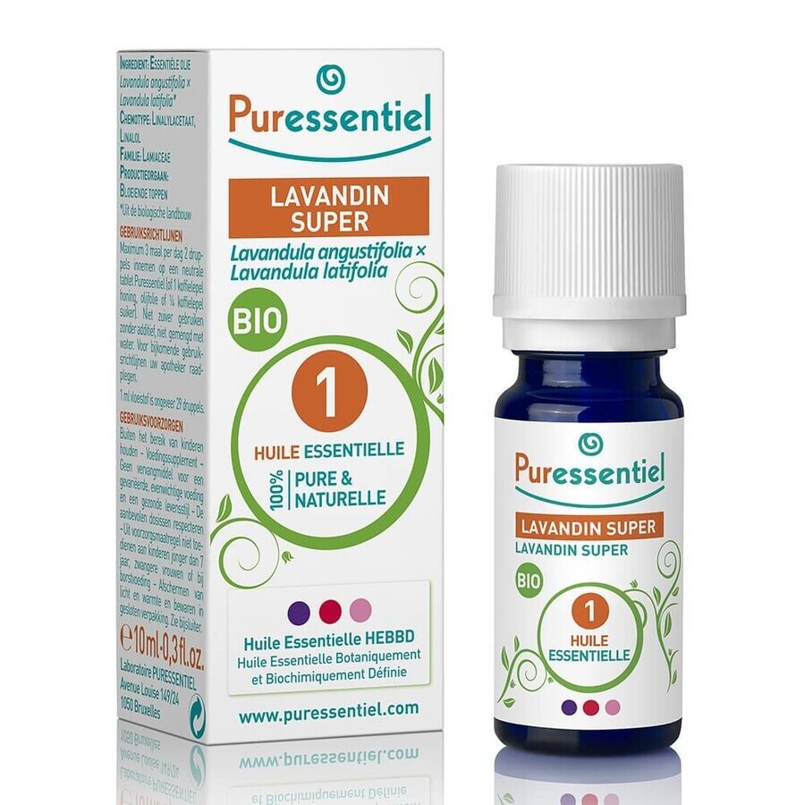 Boutique Puressentiel Huiles Essentielles Lavandin Super Bio 10ml Puressentiel Huiles Essentielles Lavandin Super Bio 10ml