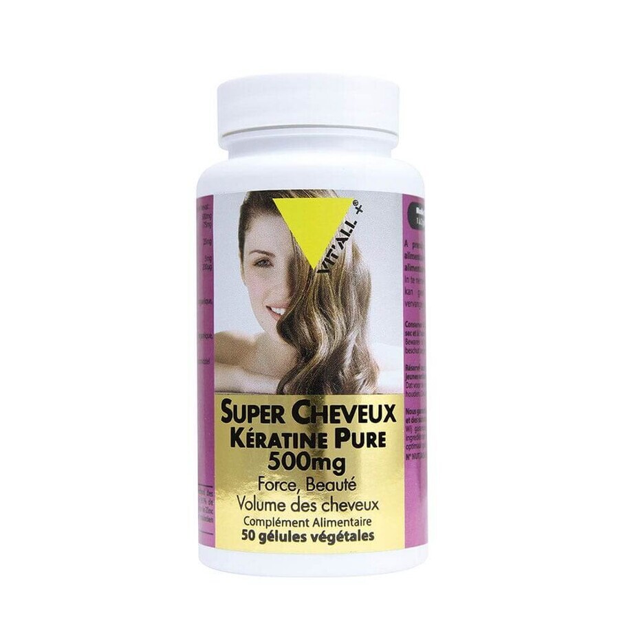 Vit'All+ Super Cheveux Keratine Pure 500mg x50 Gélules