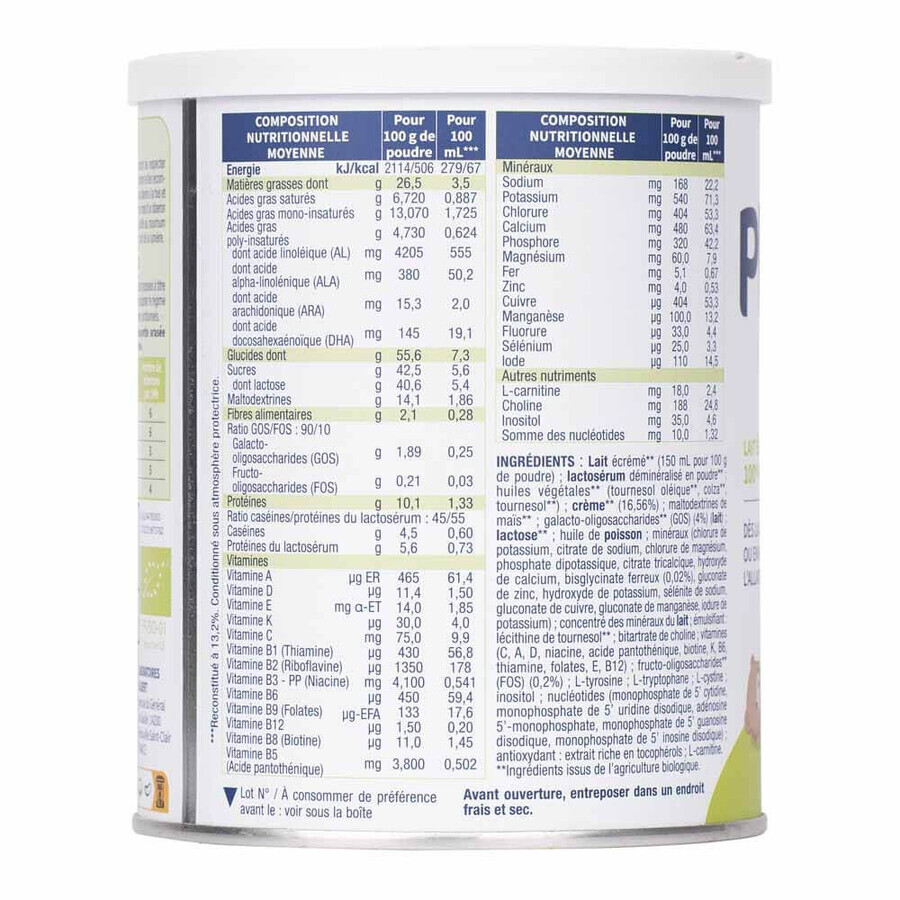 Physiolac Leche en Polvo Ecológica De 0 a 6 Meses 400g