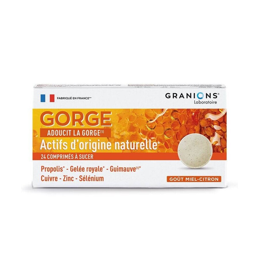 Granions Hals Weichmacher Zitronengeschmack 24 Tabletten