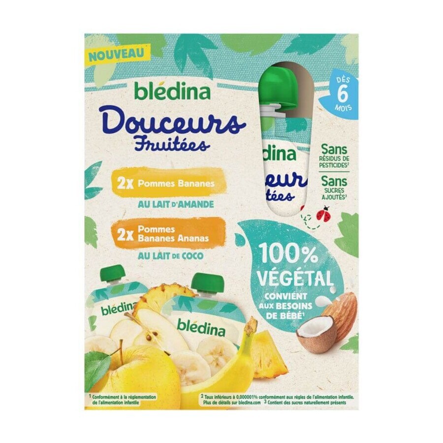 Blédina Zucche vegetali multivariate Da 6 mesi 4x90g
