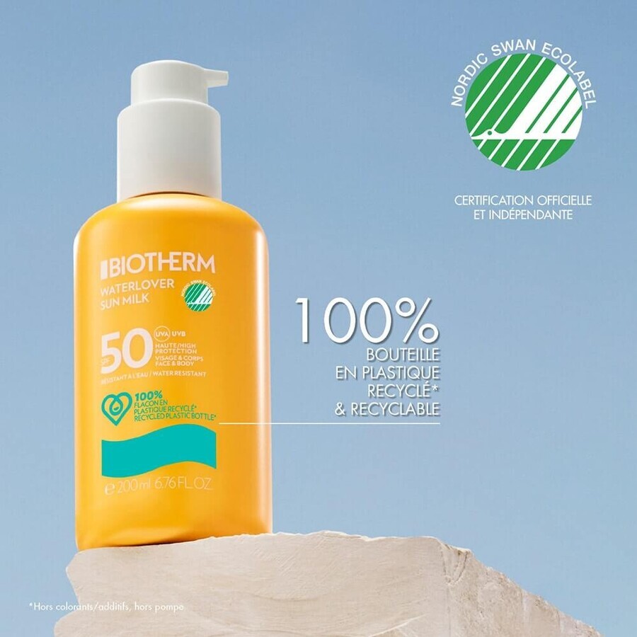 Biotherm WaterLover Milieuvriendelijke Zonnemelk SPF50 Gezicht en Lichaam 200ml
