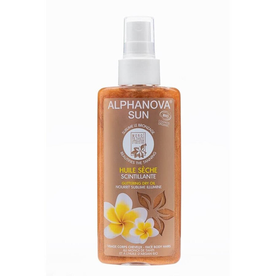 Alphanova Organic Sun Sparkling Tahitian Monoi Oil und Bio-Arganöl 125 ml