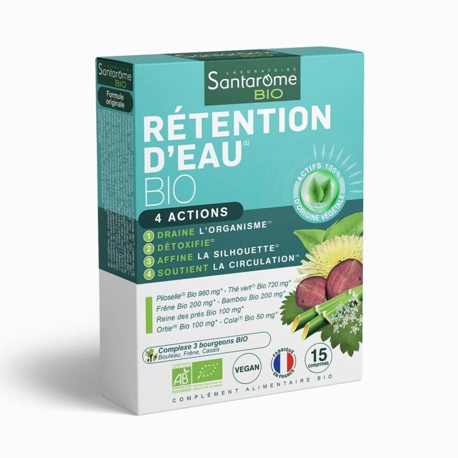 Santarome Organic Water Retention Complément minceur 15 tablets
