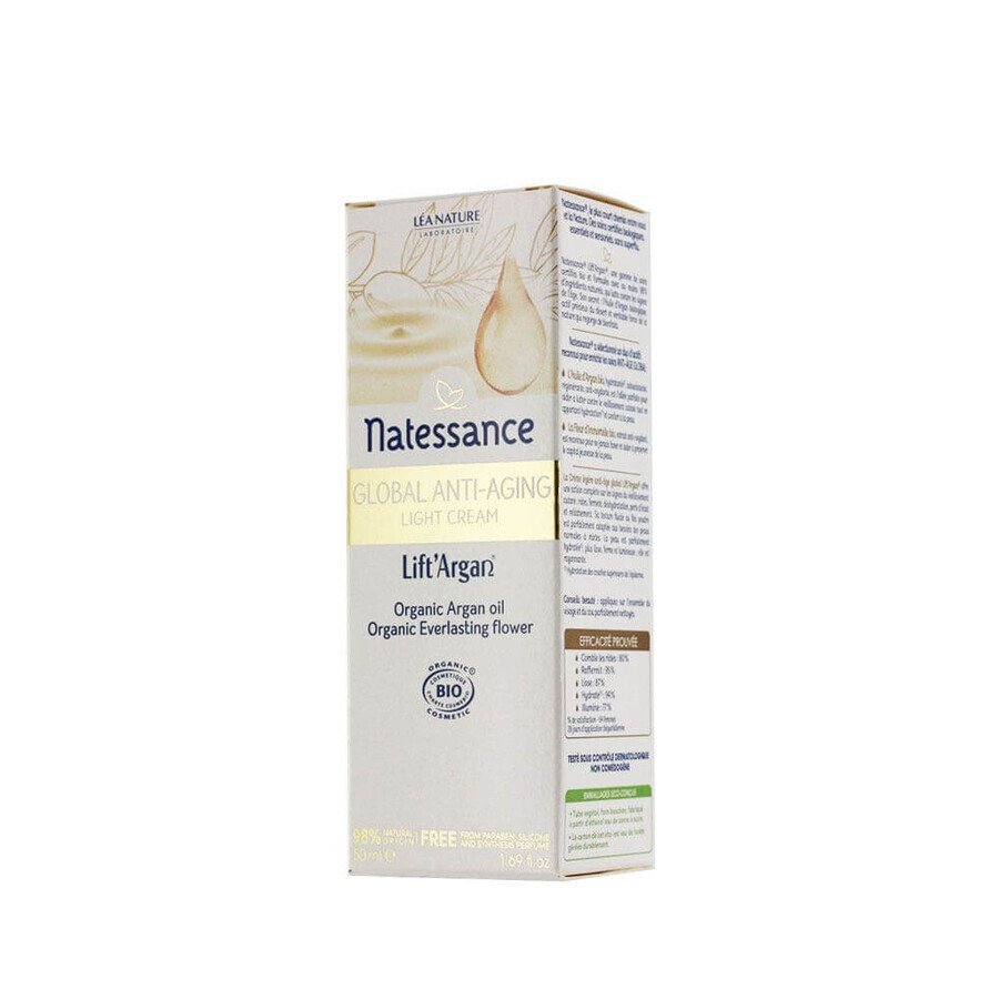 Natessance Lift'argan Creme Legere Divinissime Immortelle Bio 50ml
