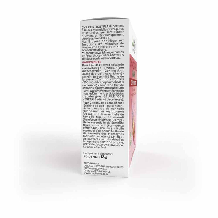 Arkopharma Cys-Control Flash urinecomfort 20 capsules
