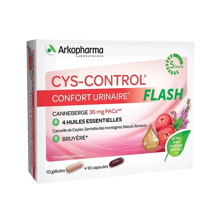 Cys-Control Flash Confort Urinar, 20 Kapseln, Arkopharma