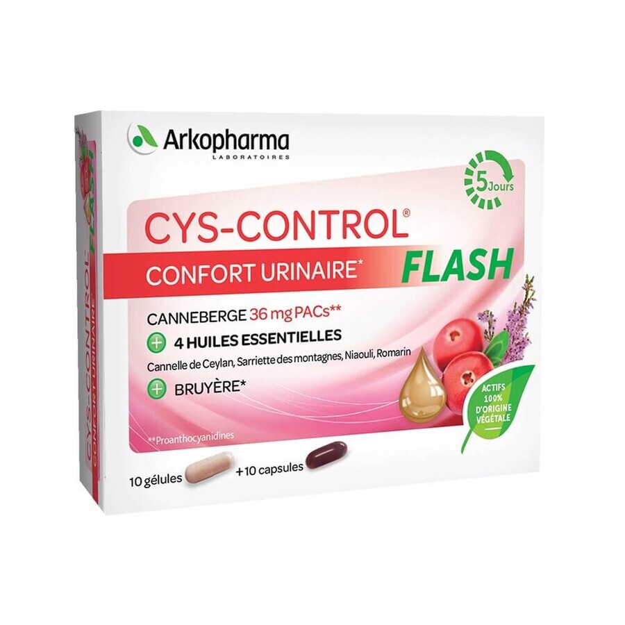 Arkopharma Cys-Control Flash urinecomfort 20 capsules