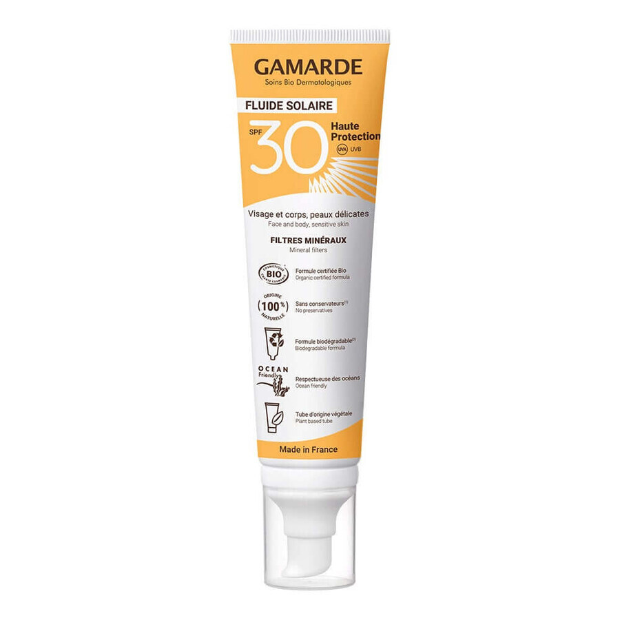 Gamarde Fluido solare Bio SPF 30 Protezione elevata 100ml