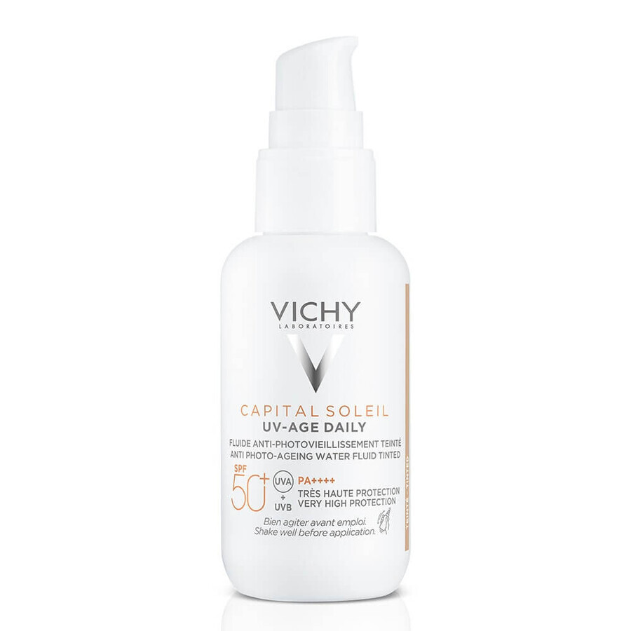 Comprar Vichy Capital Soleil Fluido Antiedad con Color Spf50+ Uv-Age Diario 40 ml Vichy Capital Soleil Fluido Antiedad con Color Spf50+ Uv-Age Diario 40 ml