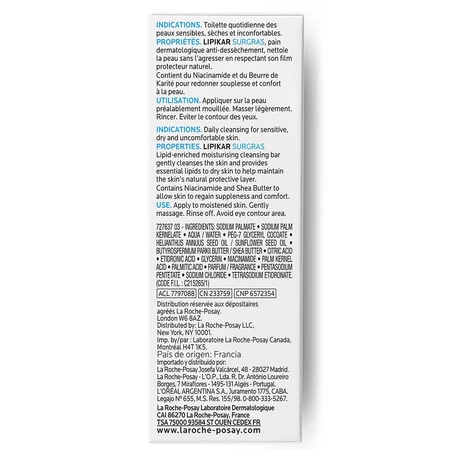 La Roche-Posay Lipikar Pain Surgras Lipikar Peaux Sensibles 150g