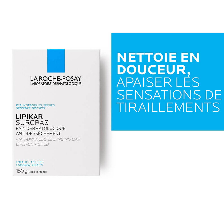 La Roche-Posay Lipikar Surgras lipideherstellend reinigingsbrood voor de gevoelige huid 150g La Roche-Posay Lipikar Surgras lipideherstellend reinigingsbrood voor de gevoelige huid 150g