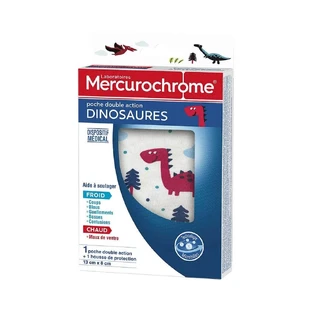 Mercurochrome Poche Double Action Dinosaures Chaud ou Froid