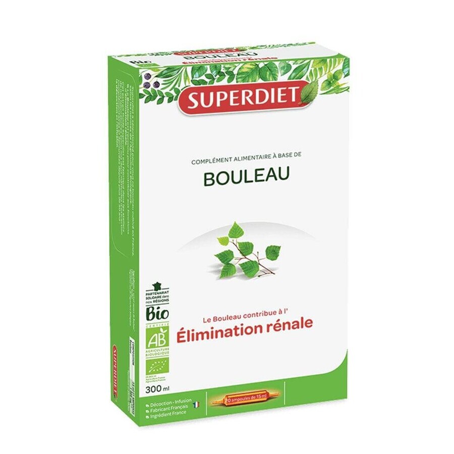 Superdiet Birch Organic Kidney Purification 20 vials