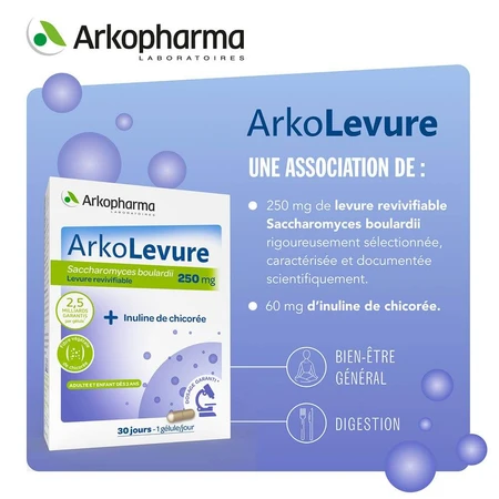 Arkopharma Arkolevure + Inuline 30 Gelule