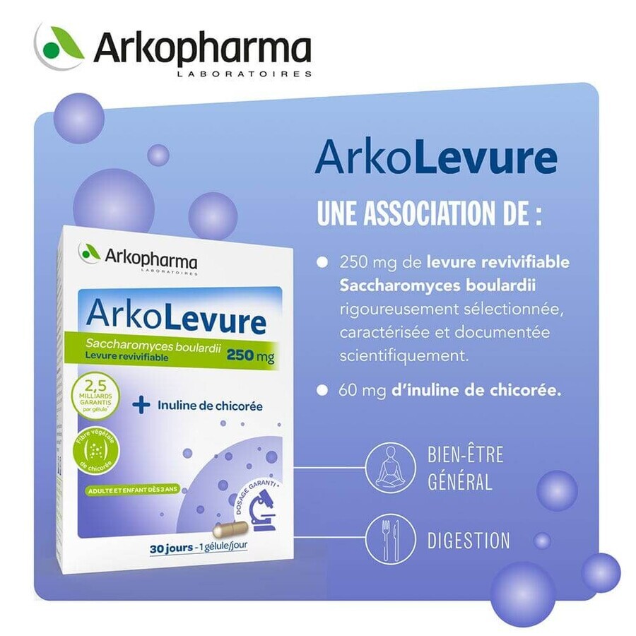 Arkopharma Arkolevure + Inulin 30 Gelule