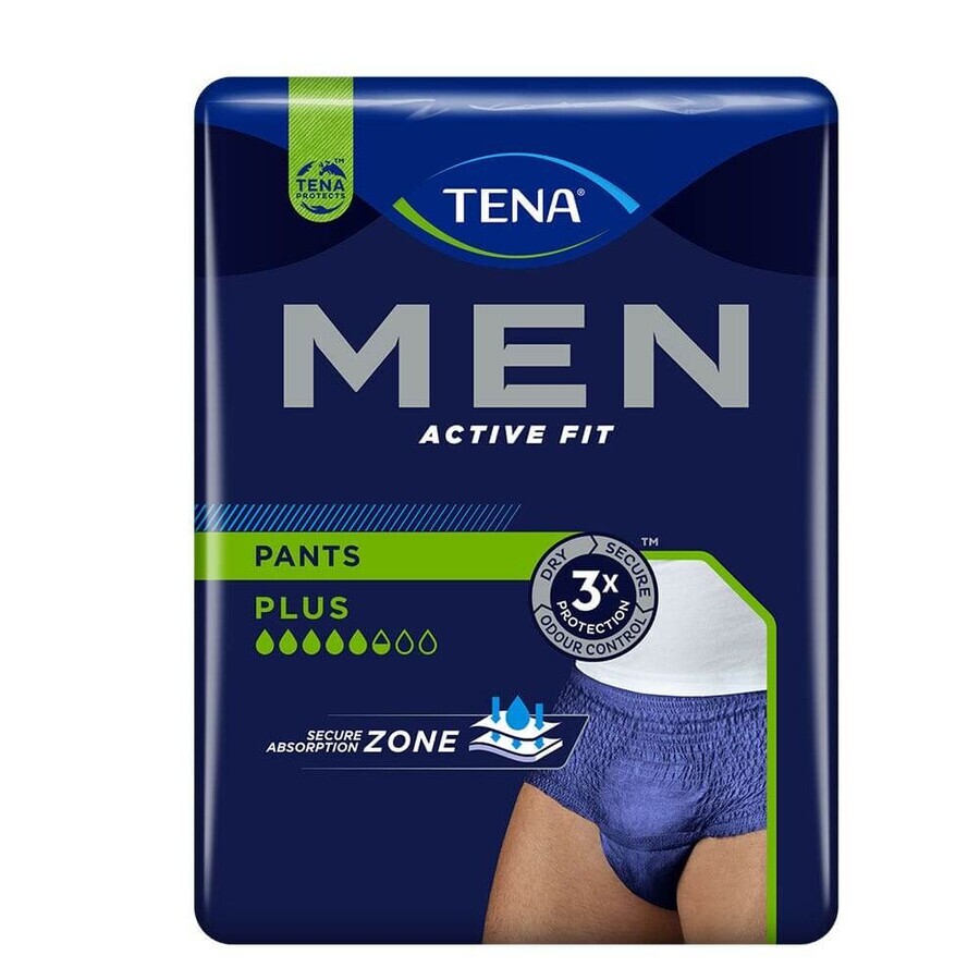 Tena Hombres Active Fit ropa interior para la vejiga debilidad Tamaño M Pantalones X9