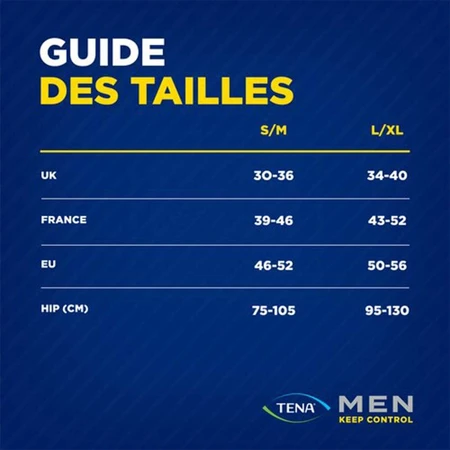 Tena Hombres Active Fit ropa interior para la vejiga debilidad Tamaño M Pantalones X9