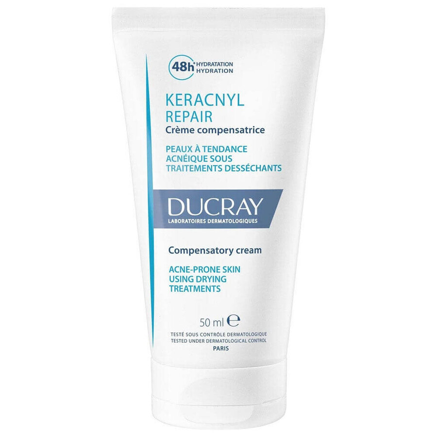 Ducray Keracnyl Cremă compensatoare pentru ten cu tendință acneică Reparare 50ml