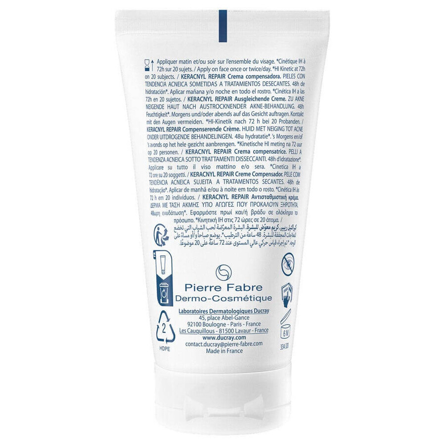 Ducray Keracnyl Cremă compensatoare pentru ten cu tendință acneică Reparare 50ml