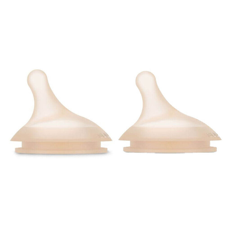 Suavinex Zero Zero Tettarelle per biberon anticolica Flusso rapido L x2
